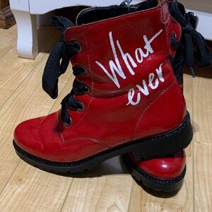 Remonte Red 'Whatever' Combat Boots